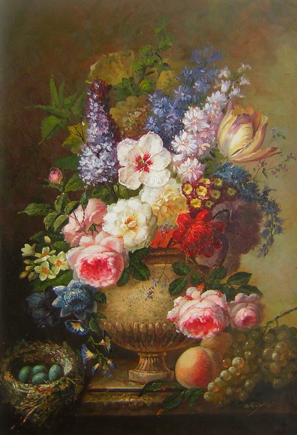 Componeren over het algemeen Iedereen Schilderij Bloemen met fruit