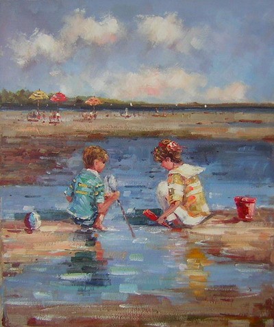 Kinderen bij het water